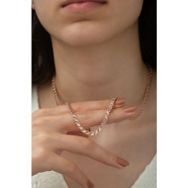 Papatya Silver 925 Ayar Pul Zincir Kadın Kolye Rose Kaplama Kadın Gümüş Kolye