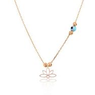Papatya Silver 925 Ayar Rose Altın Kaplama Dorika Toplu Gümüş Lotus Kolye