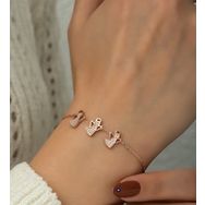 Papatya Silver 925 Ayar Rose Altın Kaplama Gümüş Melek Bileklik