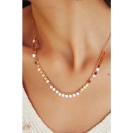Papatya Silver 925 Ayar Rose Altın Kaplama Gümüş Pul Kolye