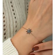 Papatya Silver 925 Ayar Rose Altın Kaplama Gümüş Yıldız Bileklik
