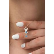 Papatya Silver 925 Ayar Rose Altın Kaplama Mineli Melek Kadın Gümüş Kolye
