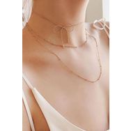Papatya Silver 925 Ayar Rose Altın Kaplama Top Zincir Gümüş Kolye