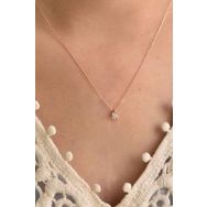 Papatya Silver 925 Ayar Rose Kaplama Tektaş Kadın Gümüş Kolye