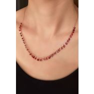 Papatya Silver 925 Ayar Rose Kaplama Turuncu Zirkon Taşlı Yıldız Kadın Gümüş Kolye