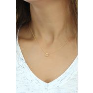 Papatya Silver UVPS100085 Harf Üç Boyutlu O Harfi Rose Altın Kaplama 925 Ayar Gümüş Kolye