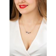 Papatya Silver UVPS100475 Renkli Taşlı Kelebek Uvps100475 925 Ayar Gümüş Kolye
