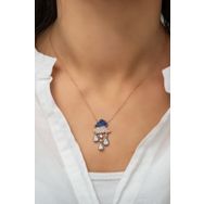 Papatya Silver UVPS100560 Bulut Yağmur Rose Altın Kaplama Uvps100560 925 Ayar Gümüş Kolye