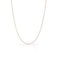 Papatya Silver UVPS100980 Rose Altın Kaplama Forse Zincir 925 Ayar Gümüş Kolye