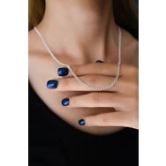 Papatya Silver UVPS101897 Rodyum Kaplama Lavce Zincir 3 5 Mm 925 Ayar Gümüş Kolye