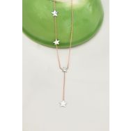 Papatya Silver UVPS102231 Fırfırlı Sıralı Yıldız 925 Ayar Gümüş Kolye