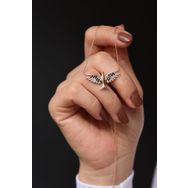 Papatya Silver UVPTS100203 925 Ayar Rose Kaplama Zümrüdü Anka Kuşu Gümüş Kolye