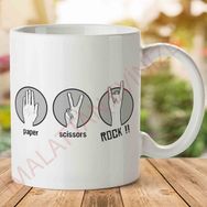 Paper Scissors Rock Baskılı Kupa