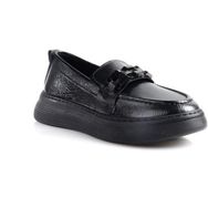 Papuçcity 02675 Siyah Rugan Ortopedik Kadın Loafer Günlük Ayakkabı