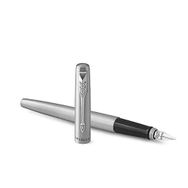 Parker Orta Kalınlıkta Uç Mavi Mürekkep Jotter Paslanmaz Çelik Krom Tasarımlı Dolma Kalem