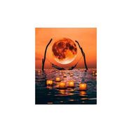 Parla 40x50 cm Huzurlu Dolunay Sayılarla Boyama Seti Rulo Duvar Sticker