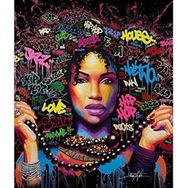 Parla Canvas Afrikalı Güzel 13 Sayılarla Rulo 60x75 cm Boyama Seti Rulo Duvar Sticker