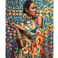 Parla Canvas Afrikalı Güzel 2 Sayılarla Rulo 40x50 cm Boyama Seti Rulo Duvar Sticker