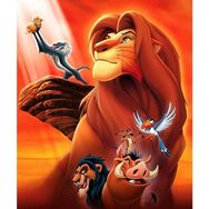 Parla Canvas Aslan Kral Çizgi Film Sayılarla Rulo 50x65 cm Boyama Seti Duvar Sticker