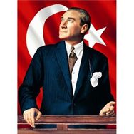 Parla Canvas Atatürk ve Bayrak Sayılarla Rulo 60x75 cm Boyama Seti Duvar Sticker