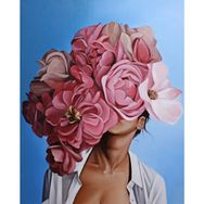 Parla Canvas Çiçek Kadın 34 Rulo 100x140 cm Renkli Sayılarla Boyama Seti Duvar Sticker
