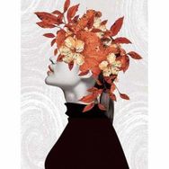 Parla Canvas Çiçek Kadın 9 Renkli Sayılarla Rulo 100x140 cm Boyama Seti Duvar Sticker