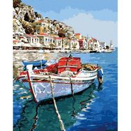Parla Canvas Egenin Mavi Suları 100x140 cm Sayılarla Rulo Boyama Seti