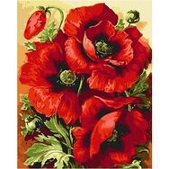 Parla Canvas Gelincik Demeti 100x140 cm Sayılarla Rulo Boyama Seti