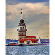 Parla Canvas Kızkulesi 6 Sayılarla Rulo 40x50 cm Renkli Boyama Seti Duvar Sticker