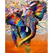 Parla Canvas Koşan Fil Sayılarla Rulo 70x90 cm Boyama Seti Duvar Sticker
