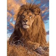 Parla Canvas Lider Aslan Rulo 100x140 cm Renkli Sayılarla Boyama Seti Duvar Sticker
