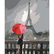 Parla Canvas Pariste Aşk Rulo 60x75 cm Renkli Sayılarla Boyama Seti Duvar Sticker