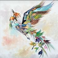 Parla Canvas Simurg Kuşu Sayılarla Rulo 60x75 cm Boyama Seti Duvar Sticker