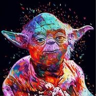 Parla Canvas Starwars Yoda Sayılarla Rulo 40x50 cm Boyama Seti Duvar Sticker