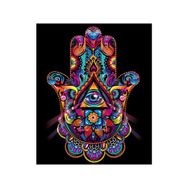 Parla Canvas Üçüncü Göz Rulo 40x50 cm Renkli Sayılarla Boyama Seti Duvar Sticker