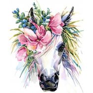 Parla Canvas Unicorn Sayılarla Rulo 70x90 cm Renkli Boyama Seti Duvar Sticker