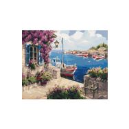 Parla Canvas Yazlıktaki Tekne Sayılarla Rulo 40x50 cm Renkli Boyama Seti Duvar Sticker