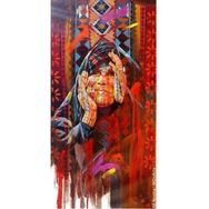 Parla Canvas Yörük Kadını Sayılarla Rulo 70x90 cm Boyama Seti Duvar Sticker