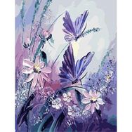 Parla Kelebeklerin Dansı 40x50 cm Sayılarla Rulo Canvas Boyama Seti
