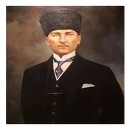 Parla Ulu Önder Atatürk 2 70x90 cm Sayılarla Rulo Canvas Boyama Seti