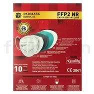 Parmask FFP2 N95 5 10'lu Katlı Telli Koruyucu Beyaz Maske