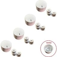Parmis Tip 3 Beyaz Yaysız 4'lü Ankastre Set Üstü Ocak Düğmesi Takımı