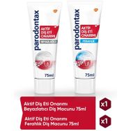 Parodontax 75 ml Aktif Diş Eti Onarımı Ferahlık + 75 ml Beyazlatıcı Diş Macunu