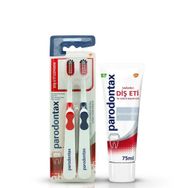 Parodontax Beyazlatıcı 2 x 75 ml Diş Macunu + Diş Eti Uzmanı Fırça 2 Adet