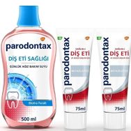 Parodontax Beyazlatıcı 2 x 75 ml Diş Macunu + Ekstra Ferah Ağız Bakım Suyu