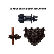 Pars 50 Adet Elektrikli Bahçe Çit Sistemi Demir Direk İzolatörü
