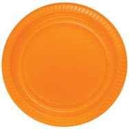PartiBulutu 22 cm 25'li Turuncu Plastik Tabak