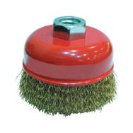 Partner PT02029 75 mm Sarı Dalgalı Telli M14 Vidalı Çanak Fırça