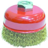 Partner PT02035 125 mm Sarı Dalgalı Telli M14 Vidalı Çanak Fırça