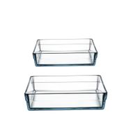Paşabahçe 59314-59304 Borcam Premium Kare Tepsi Set